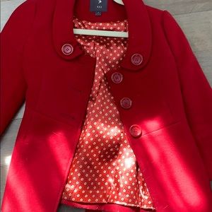Red blazer with cute ribbon bow